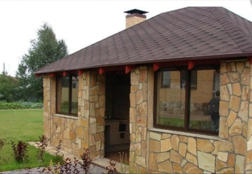 Плитняк златолит жёлтый для фасада 1,5-3 см купить в Карталах