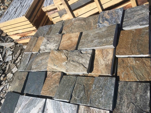 Плитка пилёная златолит Уральский для цоколя, отмостки купить в Карталах