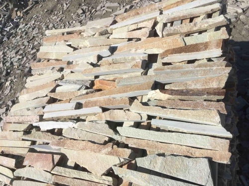 Горбушка златолит золотистый для облицовки купить в Карталах